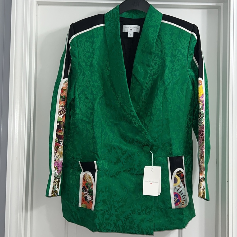 Anamika Khanna XH&M Silk Blend Jacquard Weave Blazer and pants - Picture 9 of 14
